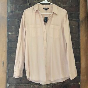 Express Button Down in Blush